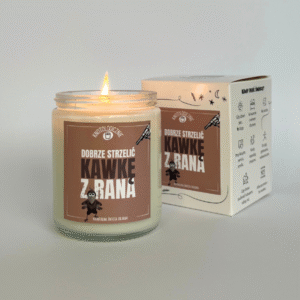 Dobrze strzelić kawkę z rana – świeca sojowa (250 ml)
