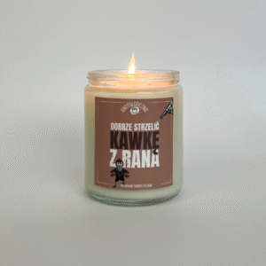Dobrze strzelić kawkę z rana – świeca sojowa (250 ml)