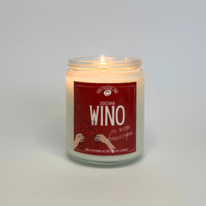 Ogrzewam wino, ze swoją dziewczyną – świeca sojowa (250 ml)