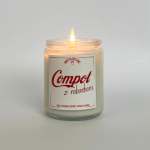 Compot z rabarbaru – świeca sojowa (250 ml)