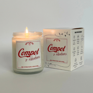 Compot z rabarbaru – świeca sojowa (250 ml)