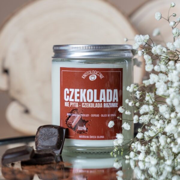 Czekolada nie pyta, Czekolada rozumie – świeca sojowa (250 ml) — widok w galerii