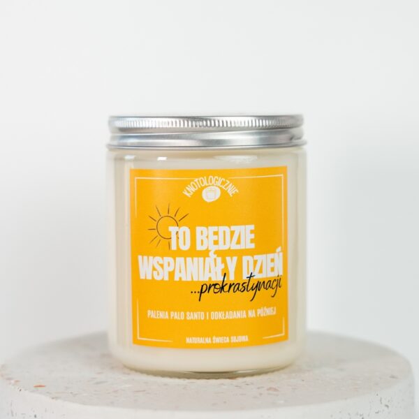 To będzie wspaniały dzień prokrastynacji – świeca sojowa (250 ml) — widok produktu