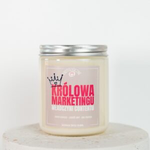 Królowa Marketingu władczyni contentu – świeca sojowa (250 ml)