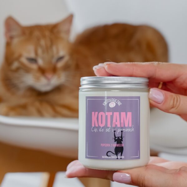 Kotam Cię – ile sił w pazurach – świeca sojowa (250 ml)