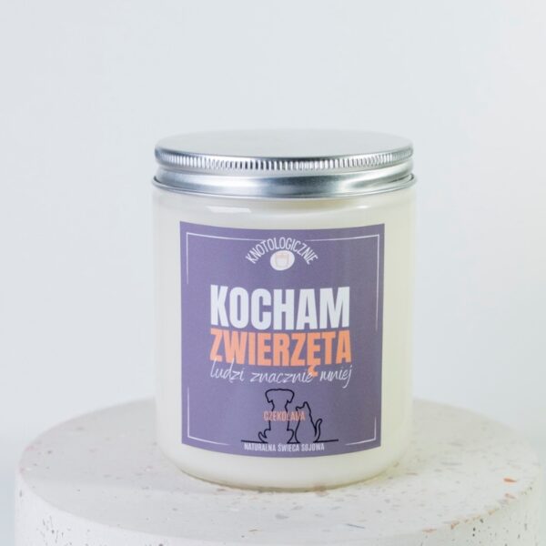 Kocham zwierzęta – świeca sojowa (250 ml)